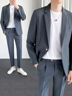 Suit Men's Korean-style Slim-fit Business Best Man Suit Professional Spring and Autumn Light Mature Style Jacket Men's Casual Small Suit