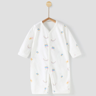 Spring and Summer Baby Clothes Cotton Baby Long-sleeved jumpsuit Climbing Clothes for Boys and Girls Baby Climbing Clothes for Newborns Boneless Clothes
