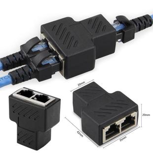 RJ45 three-way head network cable 1-point 2-point splitter network cable adapter double socket Cat5 Cat6 8P8C three-way head