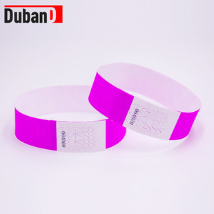 Disposable DuPont Paper Bracelet Children's Playground Tickets Event Tickets Waterproof Wrist Strap Factory Straight Hair