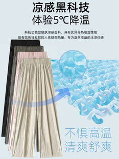 2024 New Cotton and Linen Wide-leg Pants Women's Spring and Autumn High Waist Drape Sunscreen Casual Lazy Yamamoto Pants Pleated Ice Silk Pants