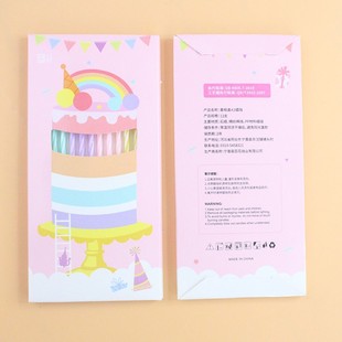 2022 Новый День Рождения Свеча Тонкая Нить Macaron Цвет 12 В Коробке Частная Свеча Для Выпечки Торта