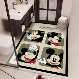 Mickey Cartoon Series Diatom Mud Absorbent Non-slip Quick-drying Foot Mat Bathroom Toilet Available Carpet Dirt-resistant and Easy to take care