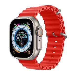 Применимо applewatch ремешок силиконовый ultra двухцветные Apple часы iwatchs10 морской спортивный ремешок