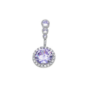 New European and American double-headed big heart diamond navel nail human body piercing jewelry navel ring goddess navel buckle manufacturers hair