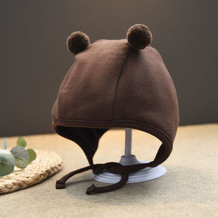 Baby Hat Spring and Autumn Fetal Hat Newborn Infant Cute Super Cute Men and Women Baby Ear Protection Hat Children's Ball to Zhe