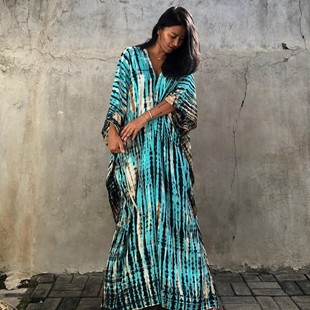 Заводская продажа пляжная блузка caftan свободная краска с галстуком праздничная блузка солнцезащитный крем Амазонка от имени волос