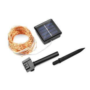 Strict selection of solar copper wire light string LED copper wire light Christmas holiday lawn decoration color light string manufacturer