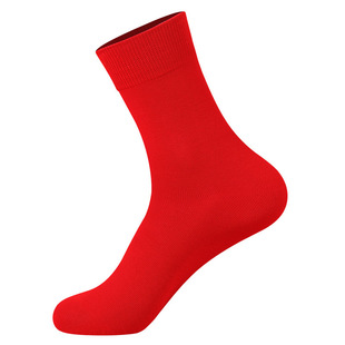 Socks for Men and Women in the Same Year of Birth, Red Socks, Festive Big Red Socks, Mid-Length Socks, Dropshipping