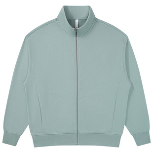 LVLV men's clothing | 24 spring and autumn new cotton terry American fashion brand YKK zipper men's sweater stand collar zipper cardigan