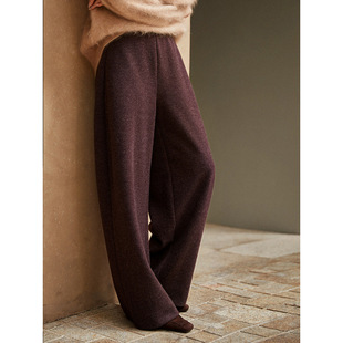 Meina retained, deep winter treasure casual pants high warm fluffy hanging 25 years new warm suede velvet wide leg pants women