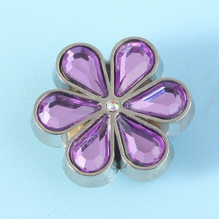 Hot Sale Garden Cave Shoes Decorative Buckle Accessories silver Series Gem Metal Shoe Buckle Acrylic Upper Hardware Accessories