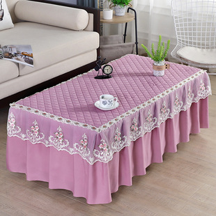 Coffee Table Cloth Cover Living Room Lace Pastoral Fabric TV Cabinet Coffee Table Tablecloth Combination Cover Rectular Language Changing Su
