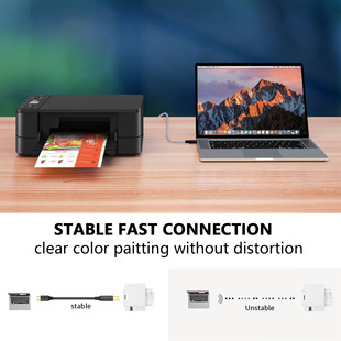 Type-C to USB 2.0 BM square printer line lengthened for notebook mobile phone printing line data line