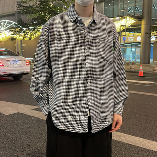 Internet Celebrity Spring and Summer Fashionable Plaid Shirt Jacket Men and Women Ins Fashionable Top Retro Hong Kong Style Couple Shirt T