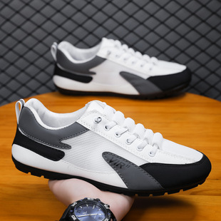 Summer 2024 New Mesh Men's Shoes Trendy All-match Breathable Thin-soled Shoes Casual Men's Running Sports Trendy Shoes