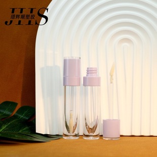 Spot 6.5ml Wholesale Pointed Bottom Round Tube Transparent Lip Gloss Tube Injection Lipstick Tube Packaging Material Can Be Ordered Z
