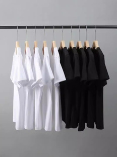 Summer 180g Right Shoulder Combed Cotton Short-Sleeved T-Shirt Men's Casual Trendyy Youth Bottoming Shirt Short-Sleeved T-Shirt