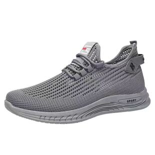 A generation of new flying woven hollow men's summer sports casual running shoes comfortable soft light soft bottom men