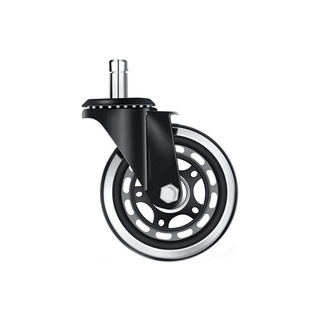 3 inch 2.5 inch stick PU office chair furniture universal wheel with brake transparent wheel backrest chair silent universal caster