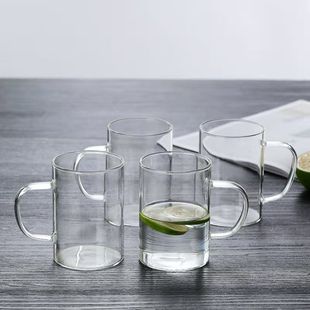 Heat-Resistant Water Cup Glass Cup Tea Cup Household Set Cup Men's Large Capacity Tea Cup Breakfast Cup Set Nine