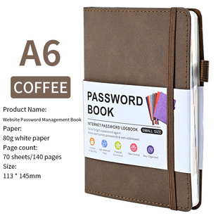 Cross-Border Exclusive A6 Portable Notebook with Letter Label Password Book Website Address Phone Record Book