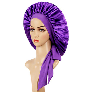 Sedin ladies hair care wide-brimmed elastic nightcap ladies cross-border wholesale European and American Sedin streamer round cap shower cap