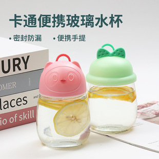 Bow tie cute pet animal water cup to push advertising gift cup creative casual cup high color value cute glass