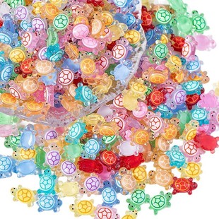 Umi Nail Art Jewelry Internet Celebrity Hot Cartoon Luminous Little Turtle Nail Art Accessories Resin Decoration Small Accessories Stereo