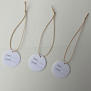 Factory Direct cross-border hot selling wig white card round small label tag bookmark card packaging card listing