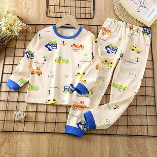 2023 boys underwear set cotton new large children's pajamas youth autumn clothes autumn pants children's clothing wholesale