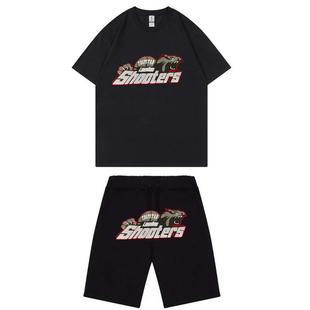 Amazon summer new sports leisure men's fitness running shorts short sleeve cotton T-shirt suit a generation