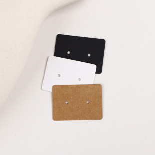 Factory in stock wholesale 3.5x 2.5cm kraft paper necklace cardboard white earring card black earring necklace