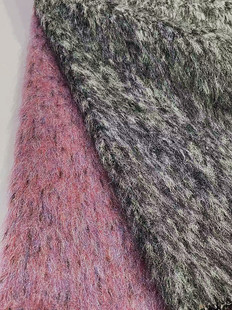 in stock Supply Long Hair Plain Slub Fabric Coat Clothing Woolen Fabric