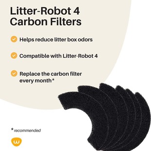 Cat Litter Box Carbon Filter Sponge Litter-Robot 4 Carbon Filters Cat Litter Box Filter