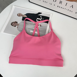 Naked Neck Yoga Bra Women's Triangle Beautiful Back Sports Vest European and American Gather Sports Underwear Yoga Top