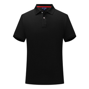 2023 solid color polo shirt business T-shirt work clothes clothing printed logo word summer custom-made corporate short sleeve men