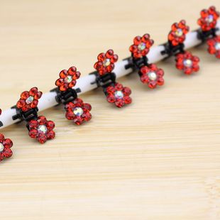 Plum blossom headdress hairpin South Korea children's hairpin hair grab hair jewelry Korean color rhinestone small grab clip jewelry wholesale