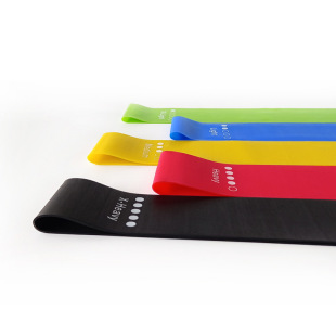 regular five-color elastic belt yoga tension belt fitness resistance belt elastic ring cross-border direct supply TPE5 pack