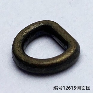 D-shaped buckle with inner diameter of 6mm and below semicircular hollow nail barrel plated ancient silver coil men's summer shoes buckle pin buckle