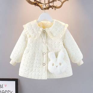 Girls' Winter Coat Cold-proof Thick Fashionable Casual Children's Baby Thickened Cotton-padded Jacket Wearing Little Girls' Cotton-padded Coat