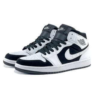 Putian Pure Original AJ1 High-top Board Shoes Black Red Toe Wear-resistant Waterproof Men's and Women's aj1 Black and White Panda Sports Basketball Shoes