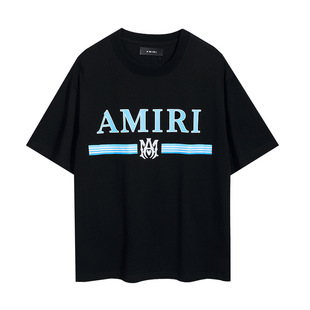 Foreign trade wholesale amiri24 new washed old tiger head number 22 letters logo short sleeve T-shirt lovers outfit