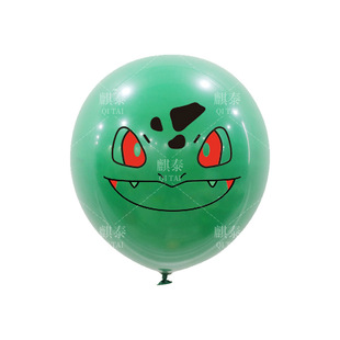 Cross-border Pokemon Elf Ball Theme Balloon Children's Birthday Party Pikachu Jeni Turtle Latex Balloon Set