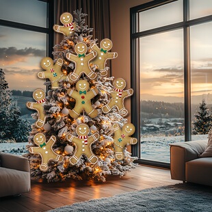 Christmas ornaments gingerbread man multi-style party activity decorations fun cartoon crafts