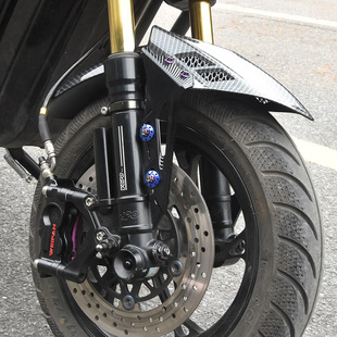 Electric car motorcycle front fender m6 outer hexagon shell modification accessories screw burning titanium screw non-slip nut