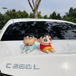 Автомобильный симпатичный Crayon Shinchan сидящая фигурка кукла креативная задняя крыша индивидуальное украшение центральная консоль автомобильная украшение женский