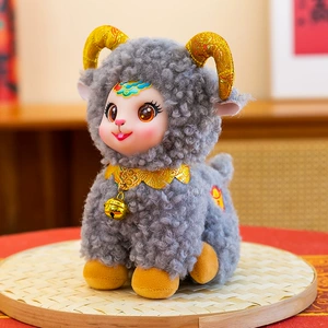 Мягкая игрушка-овечка из шерсти брелок для сумки