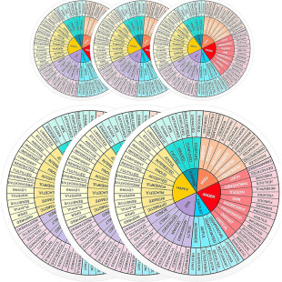 Feelings Wheel Vinyl Sticker Custom Mental Color School Chart Emotion Feeling Stickers Office Decoration