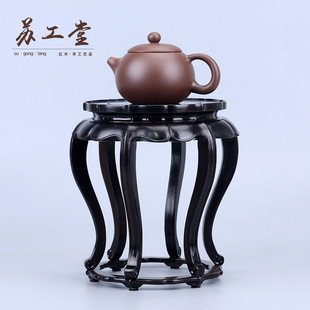Chinese-style purple sandalwood round flower rack ornaments indoor living room vase crafts base ornaments manufacturers wholesale gifts